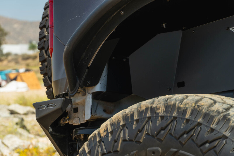 Ford Bronco Inner Fender Liners - Rear - DV8 Offroad - Aluminum - Satin Black - `21-`25